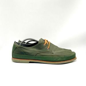 Olukai Shoes Men Size 11 Honolulu Lace Mesh Shoes 10214-4WCA Green/Orange‎